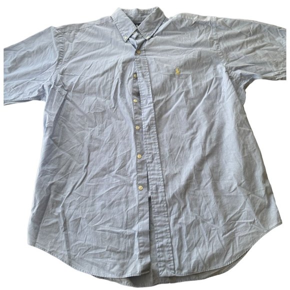 RALPH LAUREN BLAKE LIGHT BLUE‎ BUTTON UP SHIRT SIZE LARGE | G1 - Picture 1 of 7
